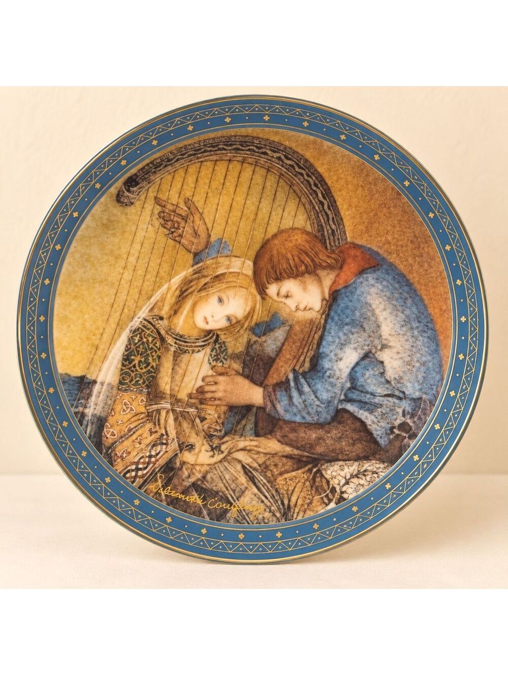 Vintage German Porcelain Art Plate 1984 “Die Musik” (The Music)